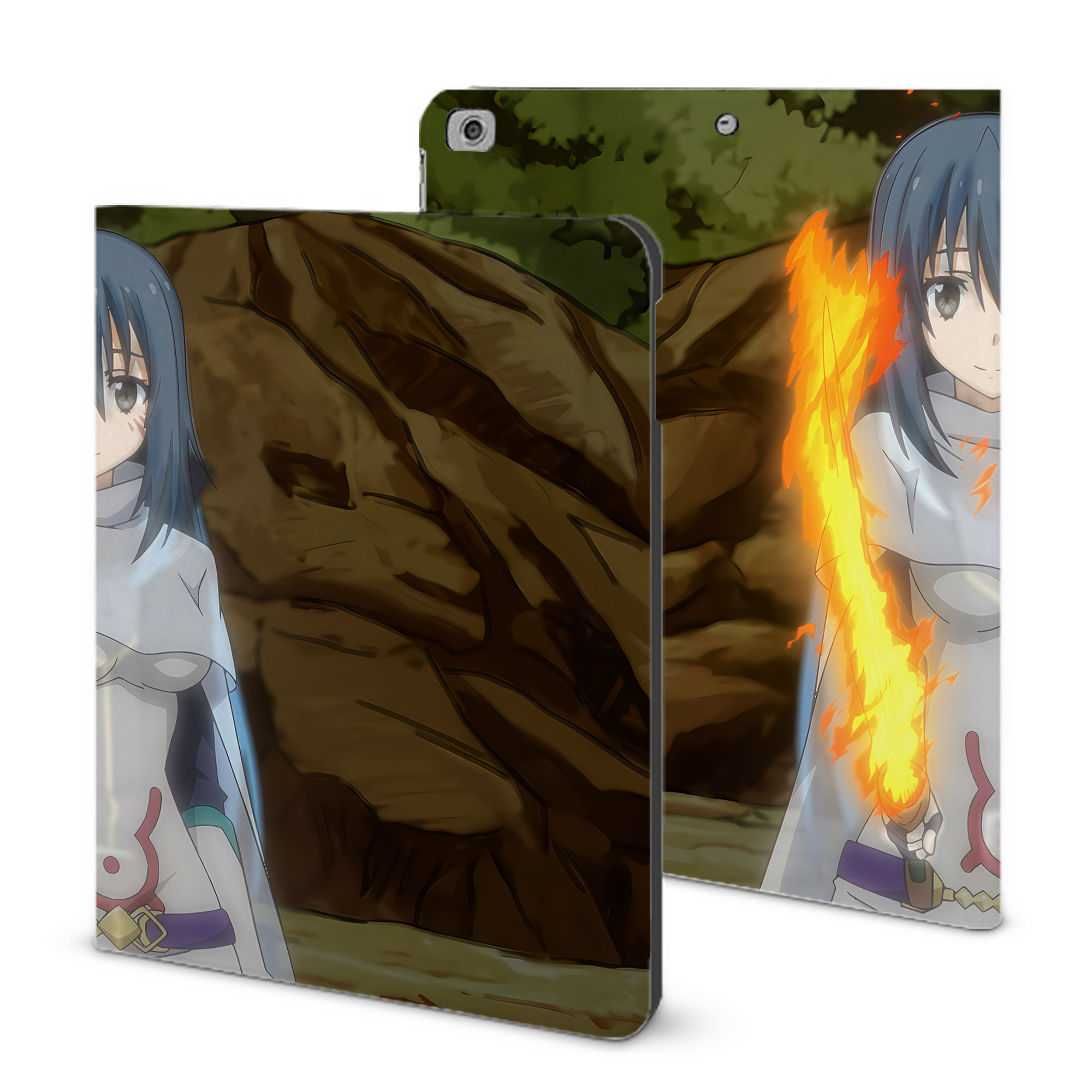 （画像用） 転スラ Regarding Reincarnated to Slime IPad ケース ブック型 PUレザー TPU 耐衝撃 軽量 薄型 ペン収納なし 全面保護 IPad 各モデル対応